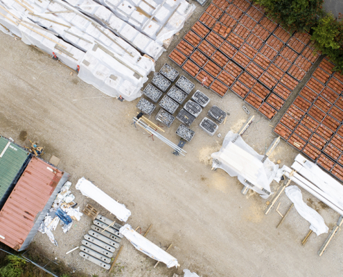 Dronefoto af byggeplads i Gladsaxe